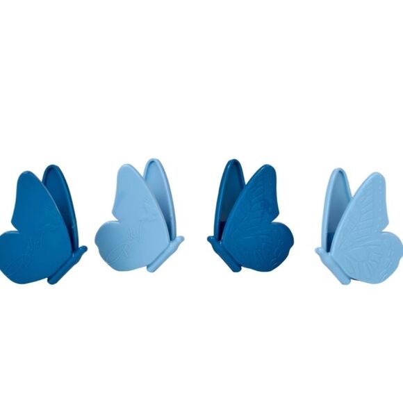 Dolly Parton Set Of 4 Butterfly Bag Clips- Blue - Picture 3 of 8
